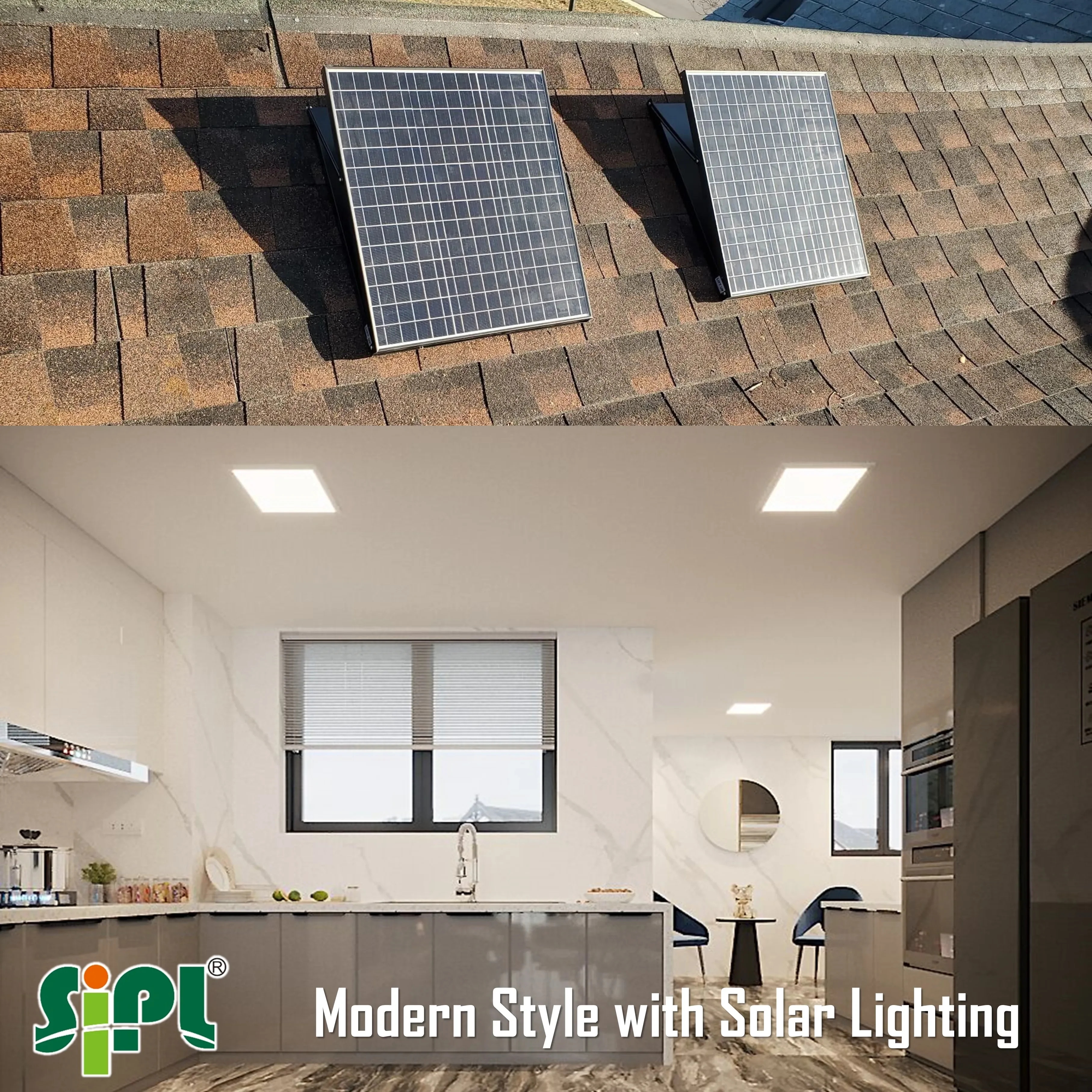 Sun Powered Natural Indoor Light for Home Modern Office No UV/Heat Transfer Shaftless Ceiling Skylight 50W Solar LED Lighting