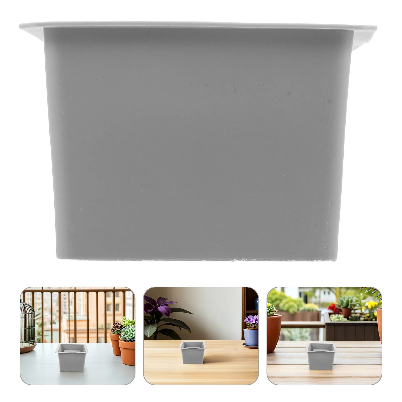 

Large Silicone Planter Mold Concrete Flower Pot Diy Rectangle Cement Container Succulent Bonsai Planting Grey Reusable Mold For