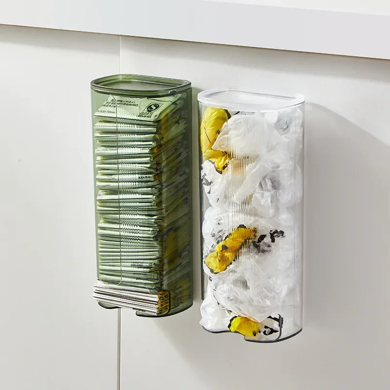 Closet Underwear Storage Box Wall Mounted Household Use Underwear Sock Storage Kitchen Trash Plastic Bag Organizer