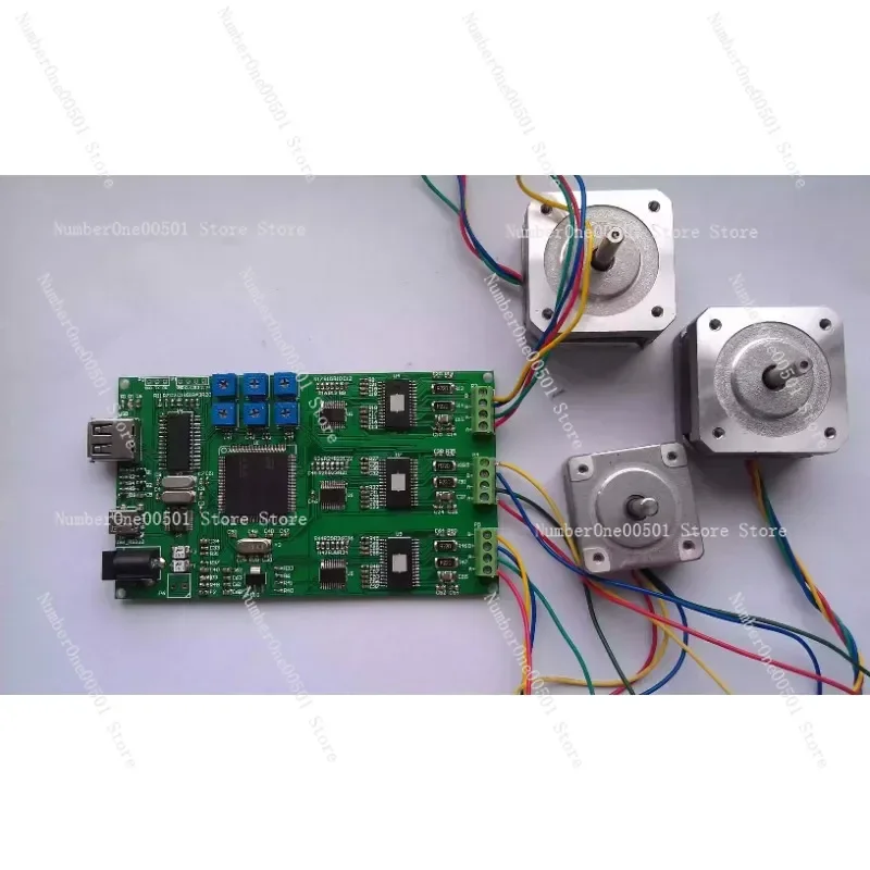 USB interface 3 independent stepper motor, controller Labview computer control software