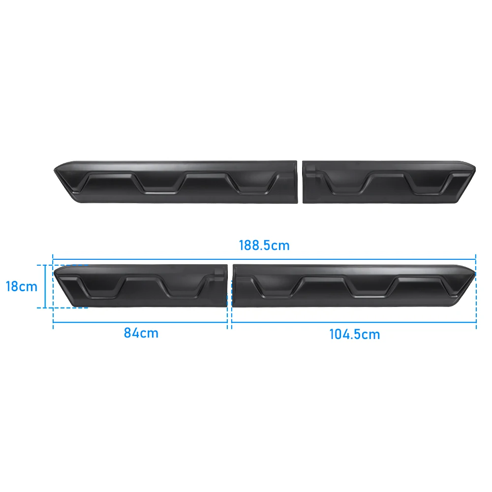 Karosserie verkleidung Seitentür forms chutz, kompatibel mit Ford Ranger Raptor 2014-2017 4x4 Autoteil zubehör – Detail 3