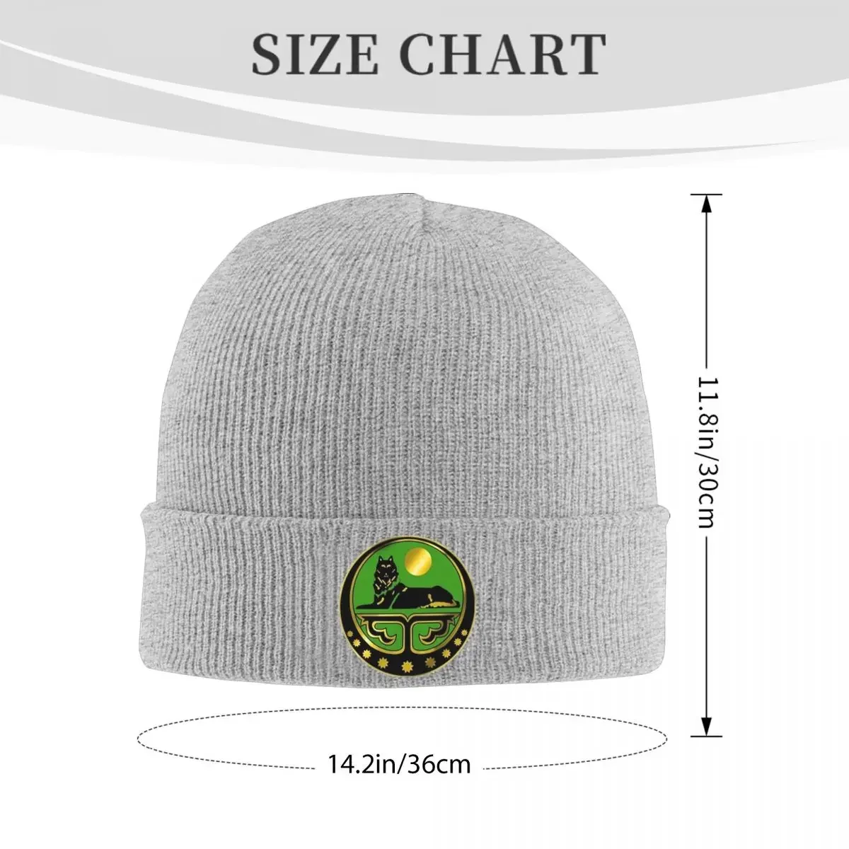 Chechen Coat Of Arms Beanie Hats LOGO Knit Hat Gym Warm Soft Adult Unisex Caps Autumn Printed Cute Bonnet Hats Gift