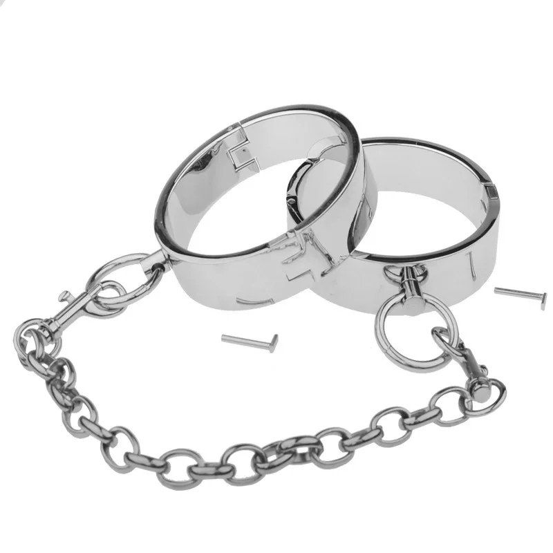 SM metal fun products heavy-duty handcuffs shackles shackles toys binding shackles flirting alternative sex toys