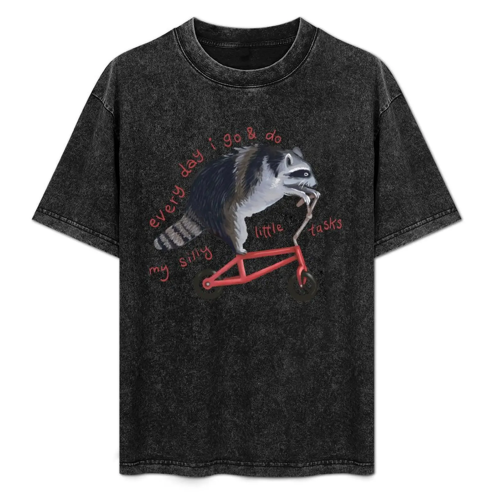 

Raccoon On Bicycle T-Shirt plus size clothes summer top clothes for men