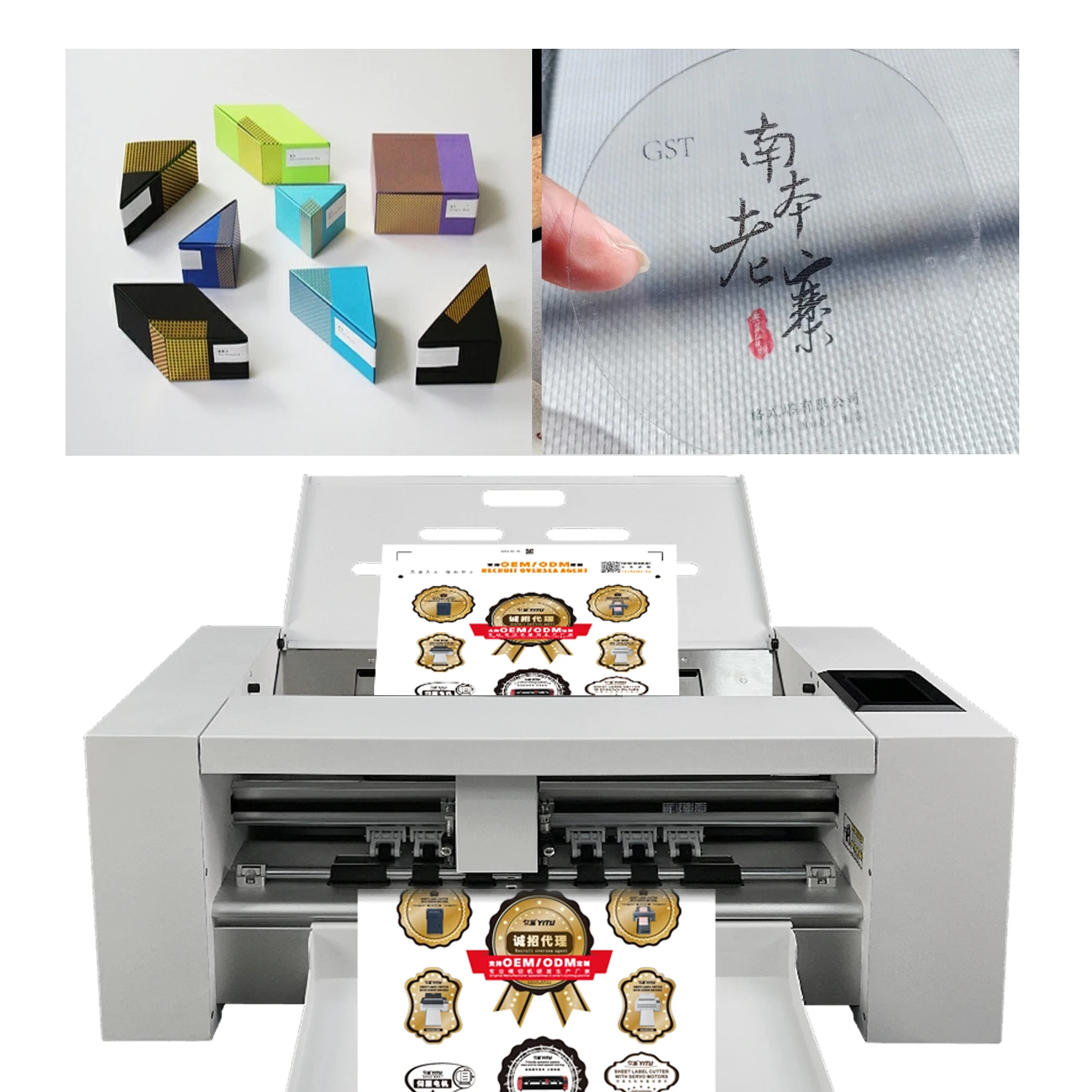 H370D Automatic Label Cutter Die Cutting Machine Advanced Precision Motor, Dual Heads Creasing & Cutting Functions