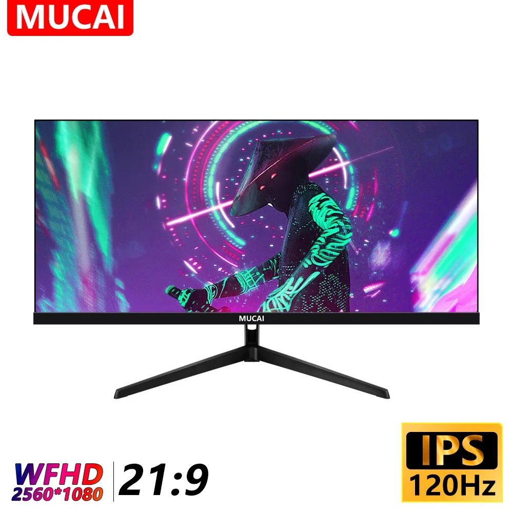 

MUCAI N2570 25.7 Inch Monitor Quasi-2K 120Hz WFHD Wide Display 21:9 IPS Desktop LED Not Curved Game Computer Screen DP/2560*1080