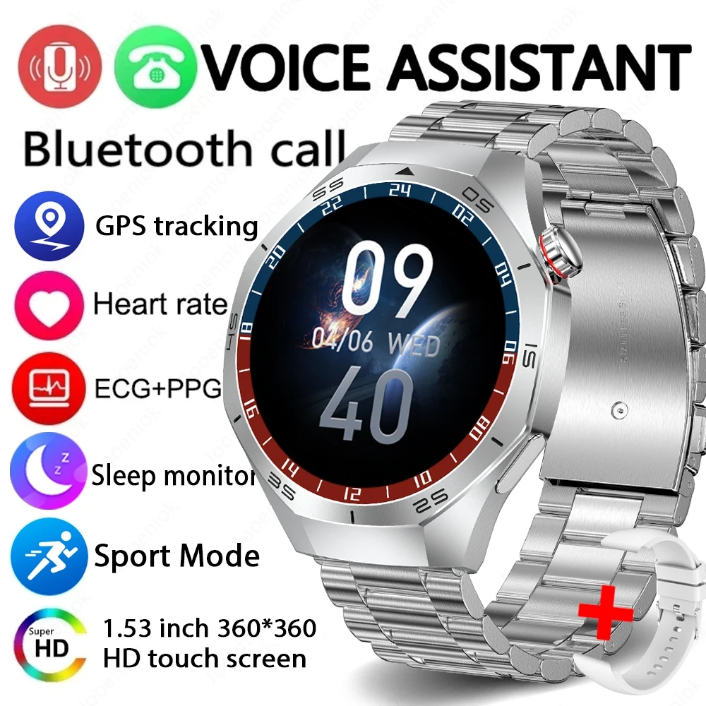 2026New Watch 5 Pro Smart Watch GPS NFC AMOLED Scherm Gezondheidsmonitoring Hartslag Bluetooth Oproep IP67 Waterdicht Mannen Smartwatch