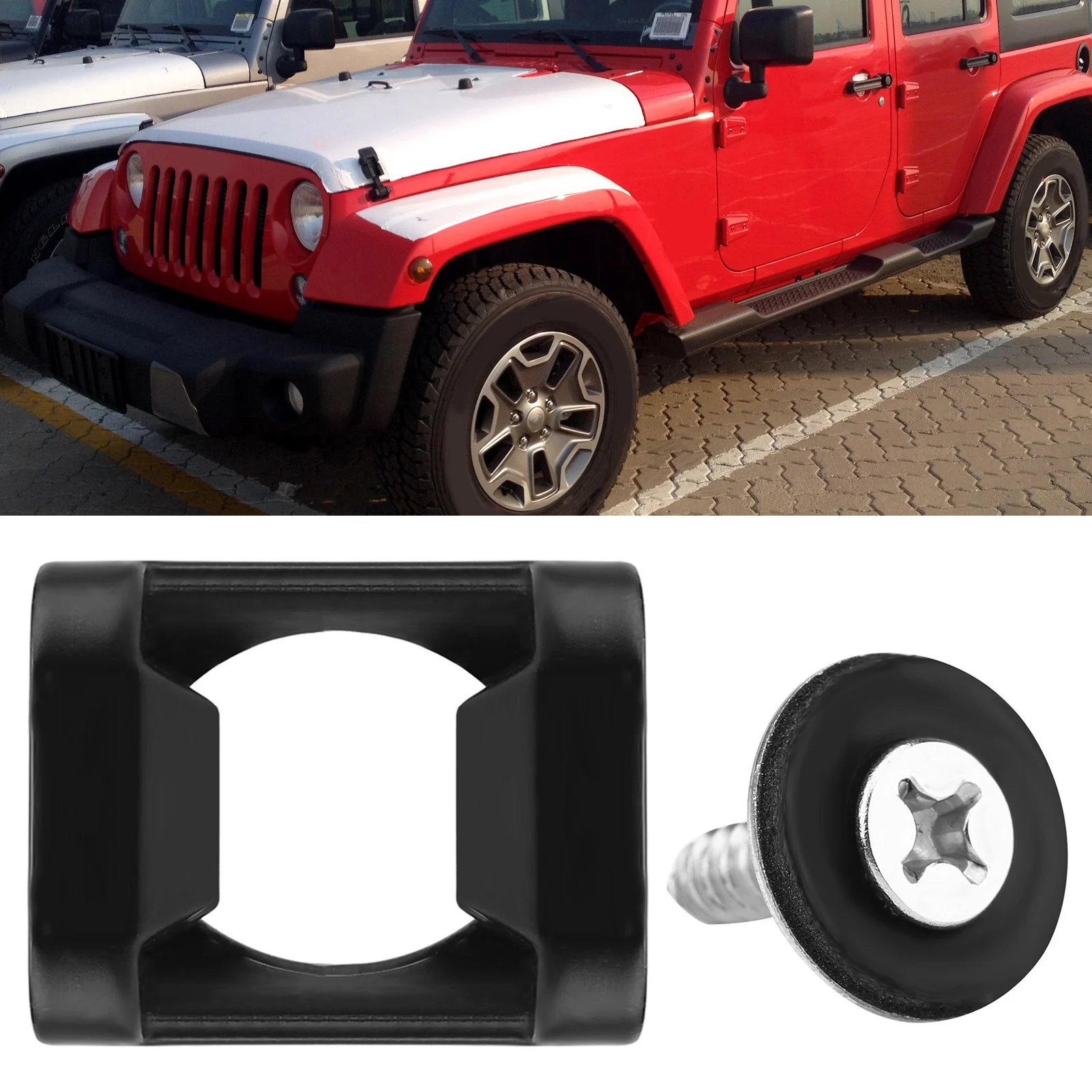 

Tailgate Accessory Bottle Opener Car Rear License Plate Mounted Bottle Opener Tailgate Accessory for JK JKU TJ