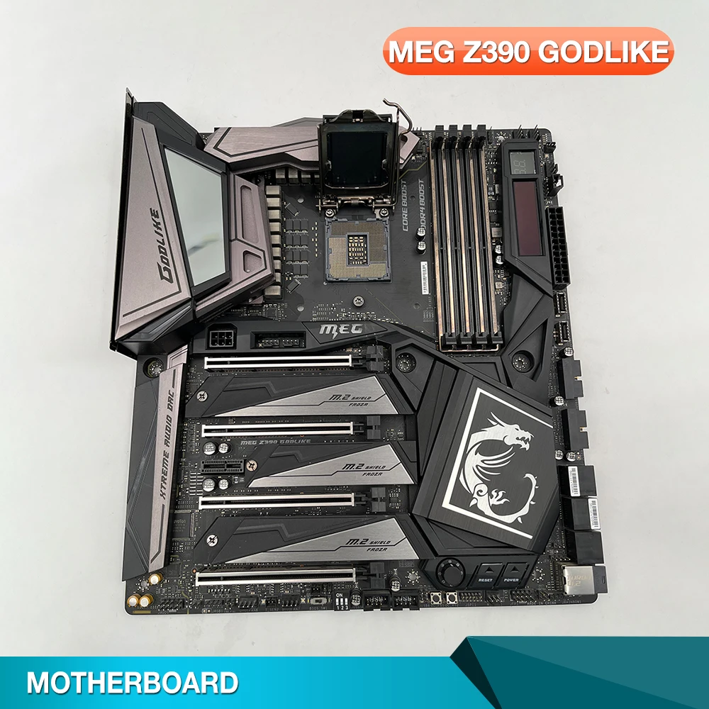 For Msi LGA1151 DDR4 128G SATR3*6 M.2*3 U.2 USB3.1 Support I9 E-ATX PC Desktop Motherboard MEG Z390 GODLIKE