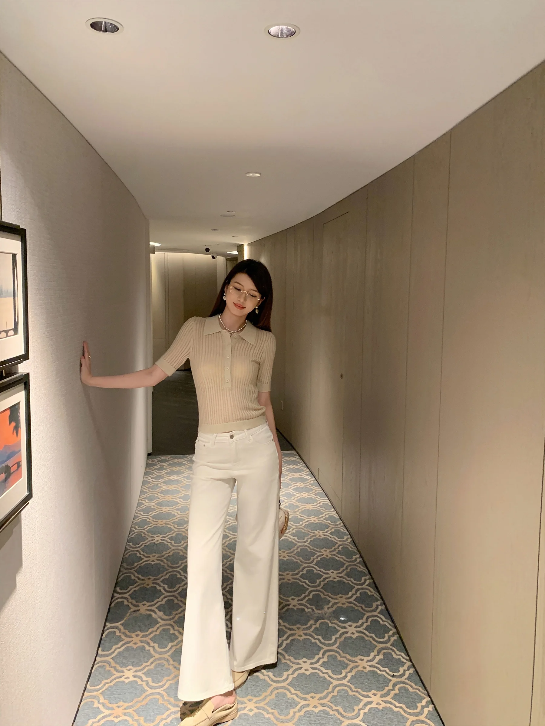 

High Waist Wide Leg Jeans Women's New Sle Spring Summer Design Slimming Micro Flared Denim Pants Casual High Waist Jeans