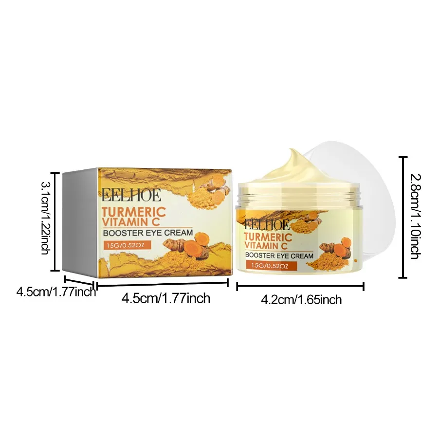 Kurkuma VC Augencreme – Anti-Aging, Circle Fader, Schwellungenreduzierer, Tone Enhancer, natürliche Inhaltsstoffe