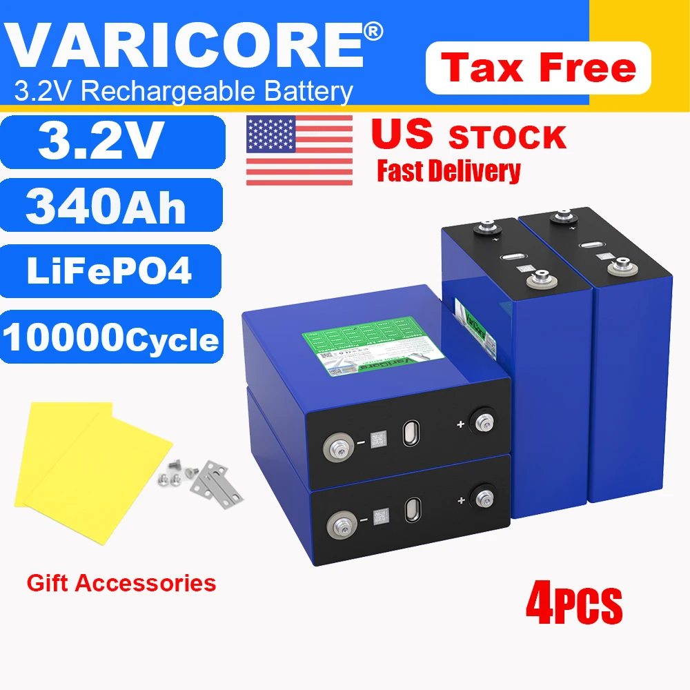 

Аккумулятор LiFePO4 3.2V 340AH (США) для электромобилей, гольф-каров, лодок, кемперов. Перезаряжаемые литий-железо-фосфатные батареи для сборки 12V, 24V, 48V.
