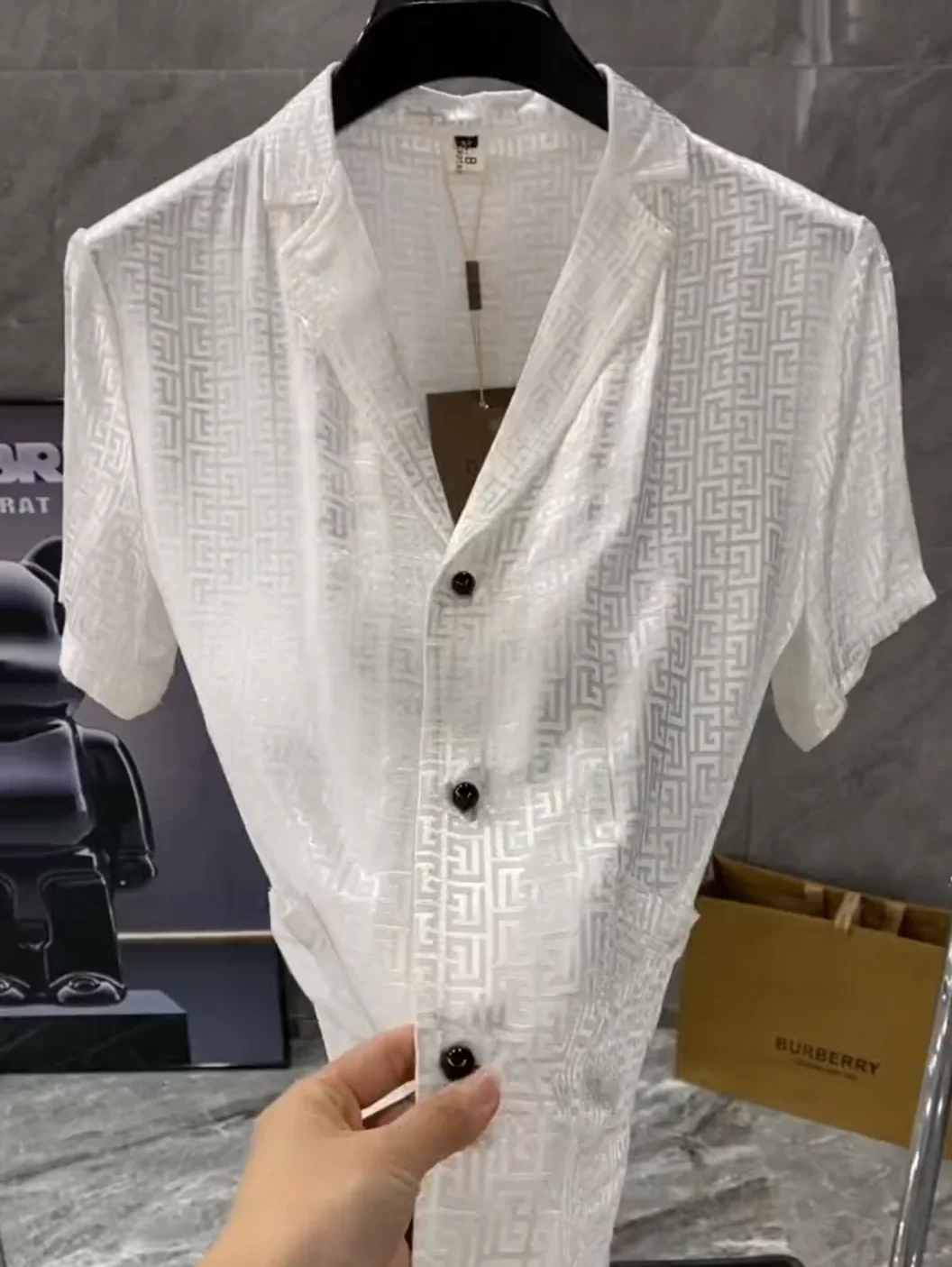 

Summer New Men's Skin-friendly National Trend Short-sleeved Simple Comfortable Fashion Casual High Quality Trendy Business St...