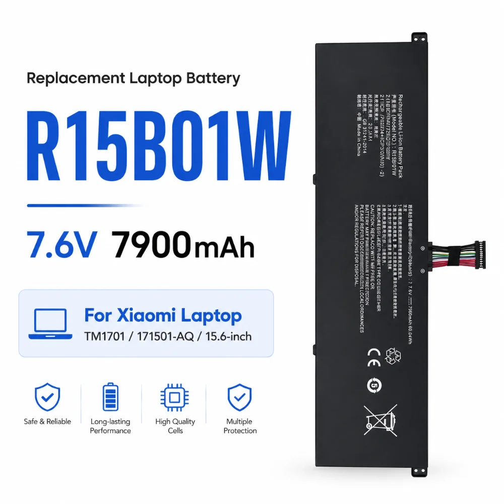 R15B01W 7900mAh New Laptop Battery for Xiaomi Pro 15.6