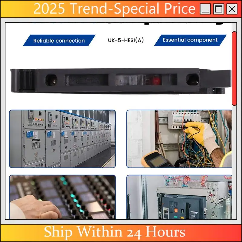 

The New UK-5-HESI Rail Terminal Block Uk5rd Rail Type 4Mm Fuse Terminal Block Connector Fuse Holder Conductor With Light 220V