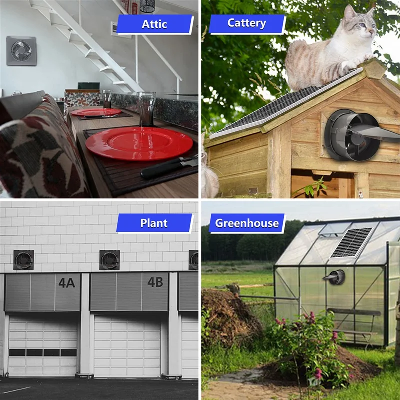 【Rushed】New Energy 4-Inch High-Speed Solar Silent Fan With 8W Panel Shed Solar Exhaust Fan For Chicken Coops,Greenhouses,Sheds