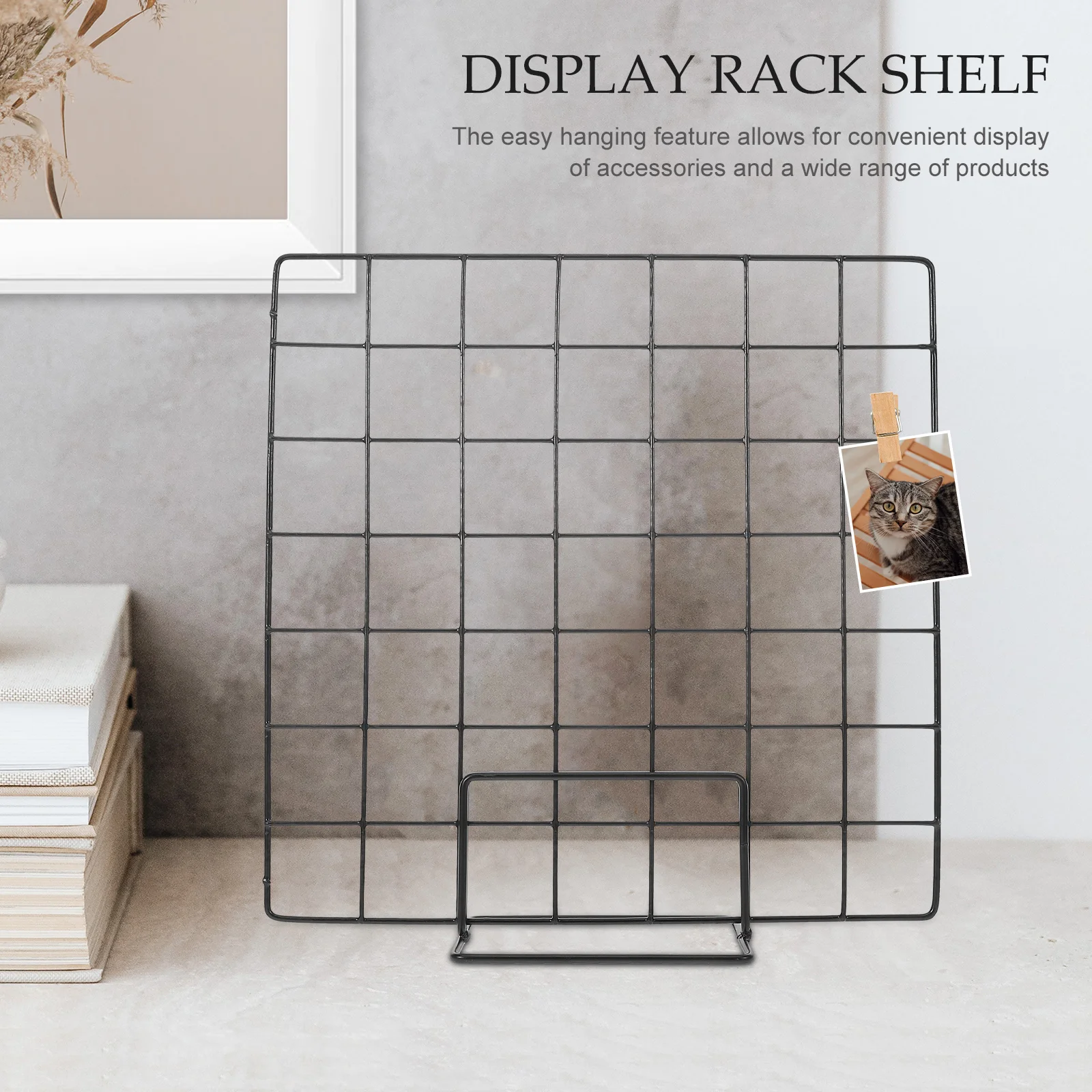 Floorstanding Grid Wall Panel Wire Display Racks Monitor Countertop Holders Iron