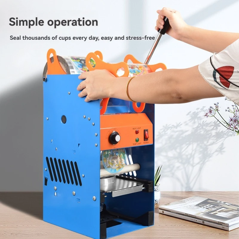 Manual Desktop Beverage Cup Sealer Commercial Hand Lever Press Sealing Machine Ideal For Milk Tea Shop Disposable Cup Film