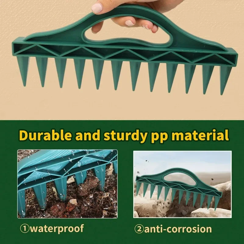 12 حفرة البذر السريع البلاستيك اليد Dibbler حديقة بذارة أدوات مقاوم للماء تخفيف التربة زراعة المعونة كفاءة حديقة الإكسسوارات