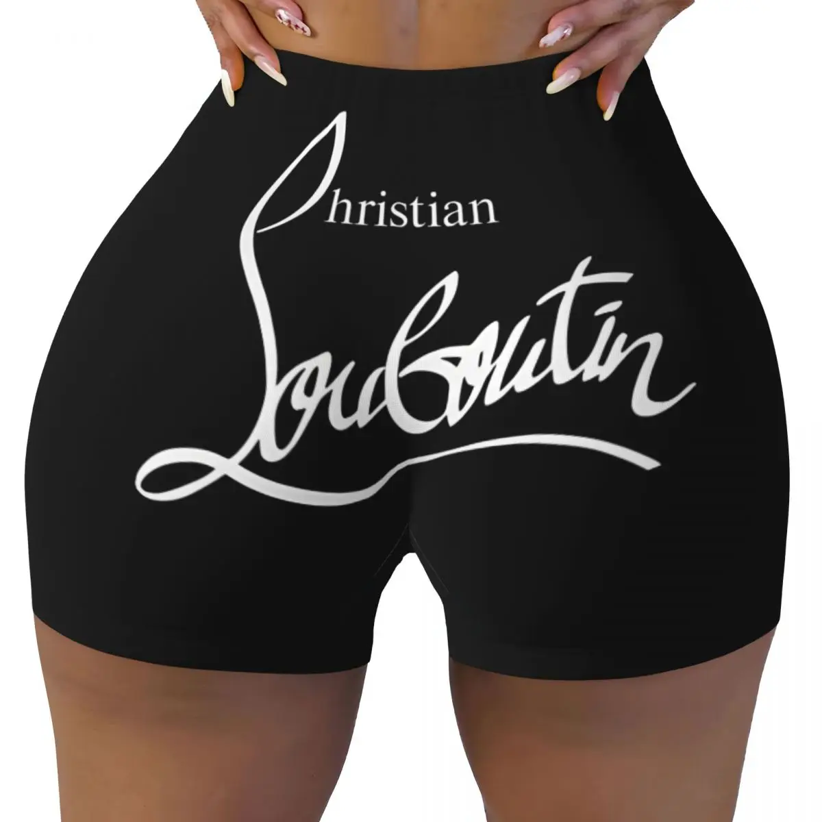 Fashion Christians Logo High Waist Yoga Shorts for Women Scrunch Fitness Workout Gym Wear