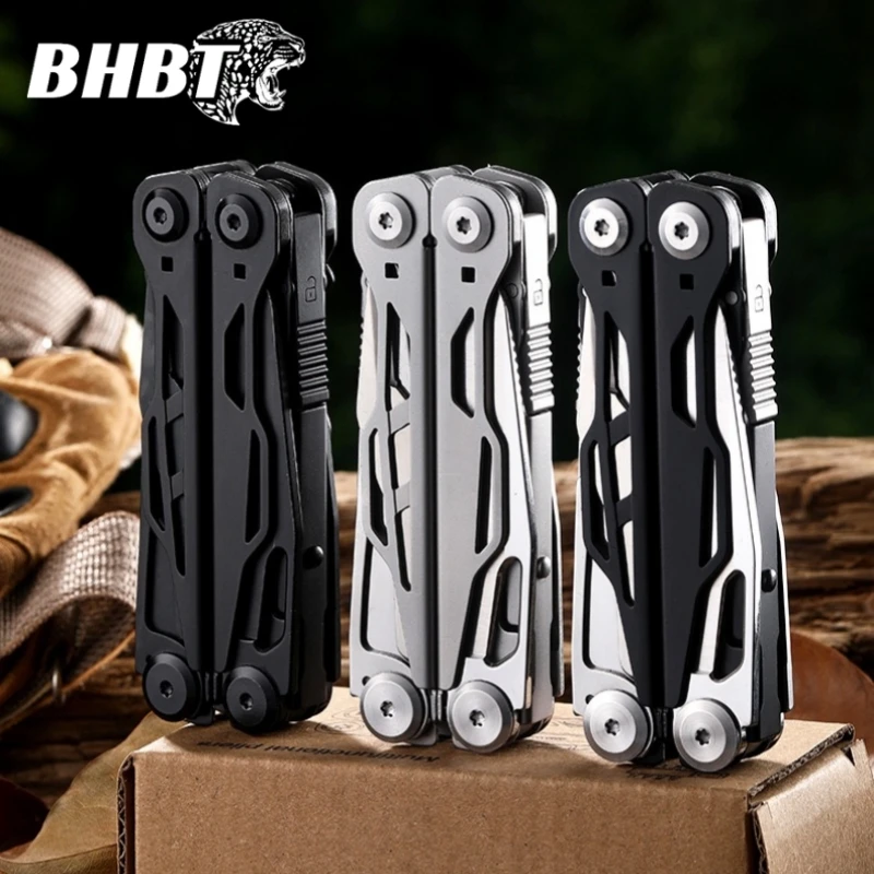 BHBT NEW 25-IN-1 7-Color Multitool Pliers Portable Outdoor Camping Emergency Survival Tool Foldable Combination Pliers with Bits