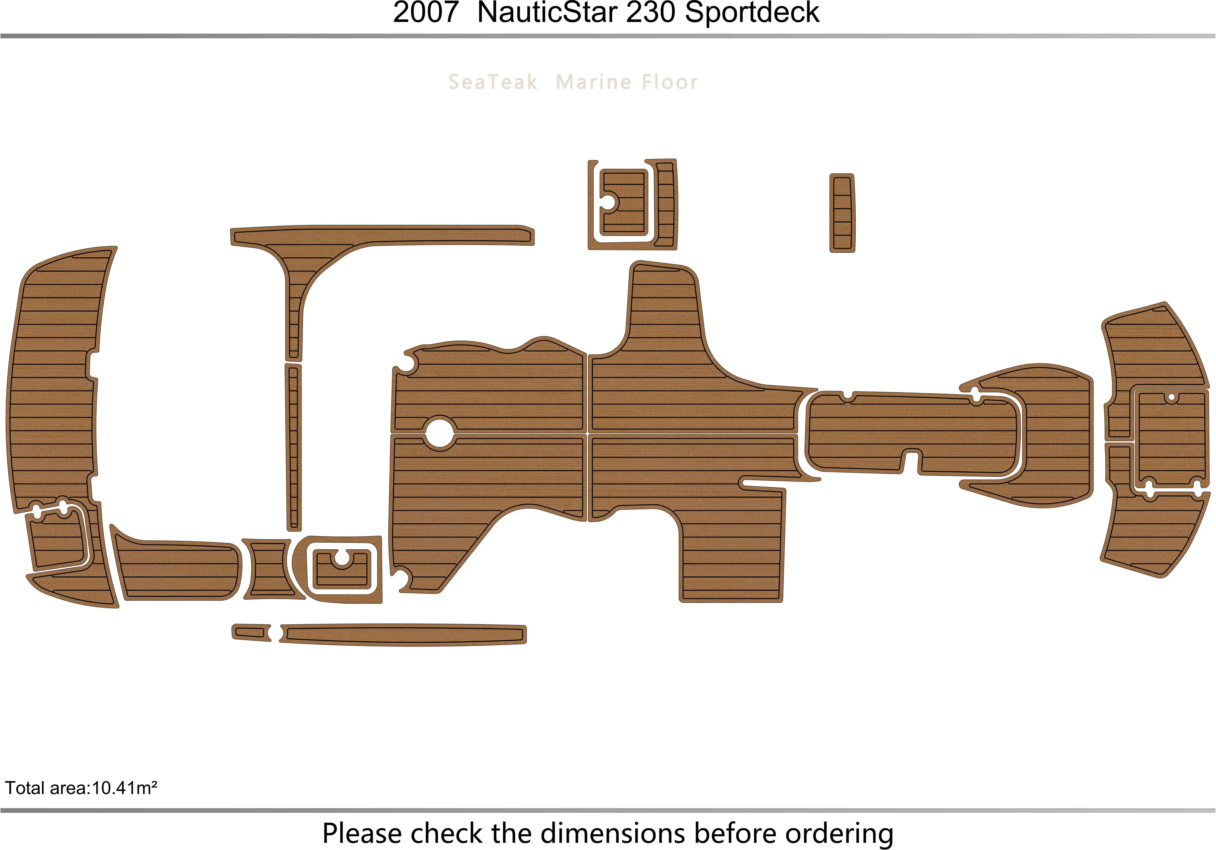 

2007 NauticStar 230 Spor Cockpit swimming platform 1/4" 6mm EVA fAUX carpet Water Ski Yacht Fishing Boat Non-slip mat floor