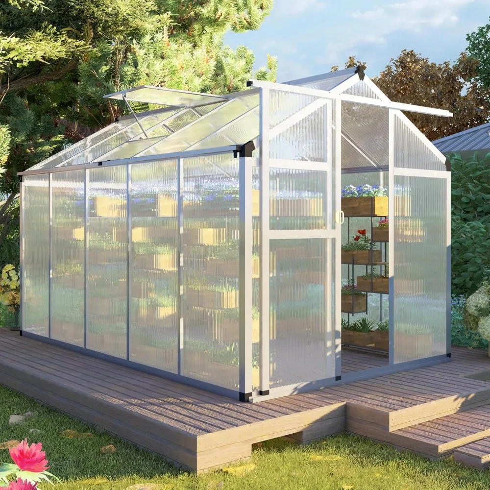 

6x10 FT Greenhouse for Outdoors,Green House for Outside,Silver