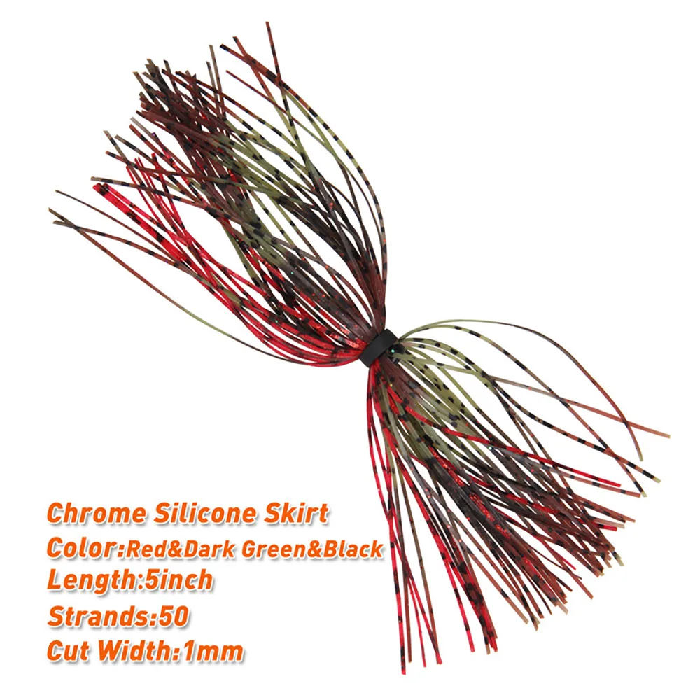 20/40Pcs Silicone skirts for jigs Spinnerbaits Buzzbaits DIY Rubber Artificial bait 50 Strands Jig heads Lure Fishing Tackle