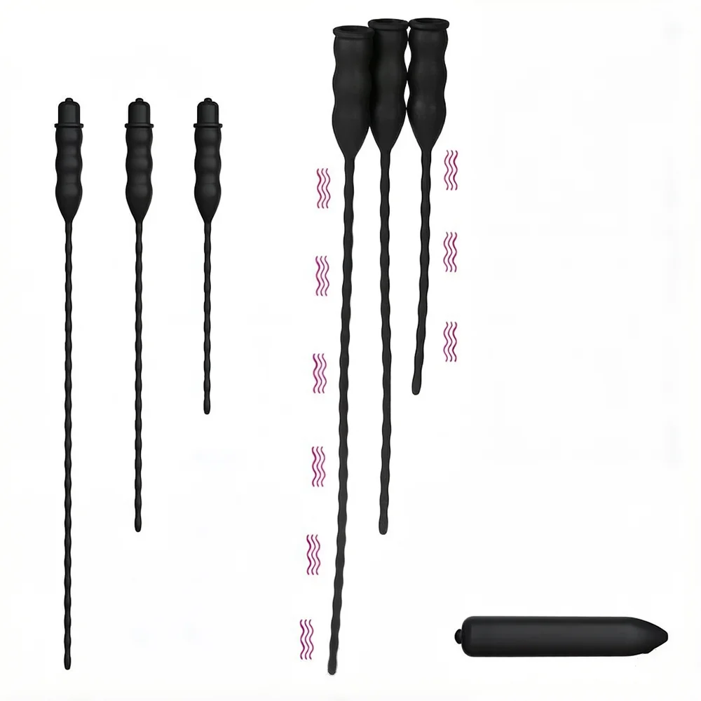 10 Frequency Urethral Vibrator Sound Catheter Penis Plug Sex Toys for Men masturbation Penis Insertion horse eye Urethra Dilator