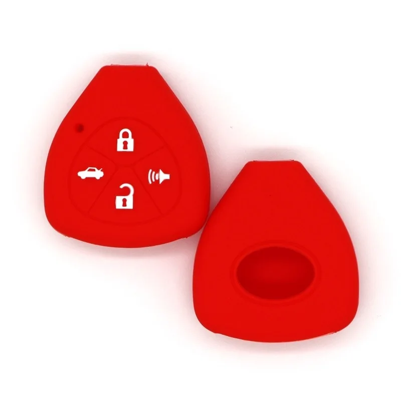 Suitable for Toyota straight 4-key silicone car key bag in stock in multiple colors