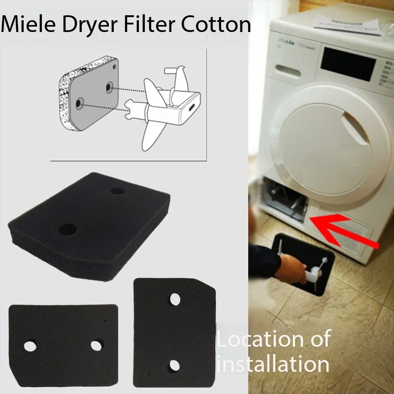 Compatible with Miele 9164761 Dryer Filter Sponge Filter Pad Fine Coarse Heat Pump Dryer
