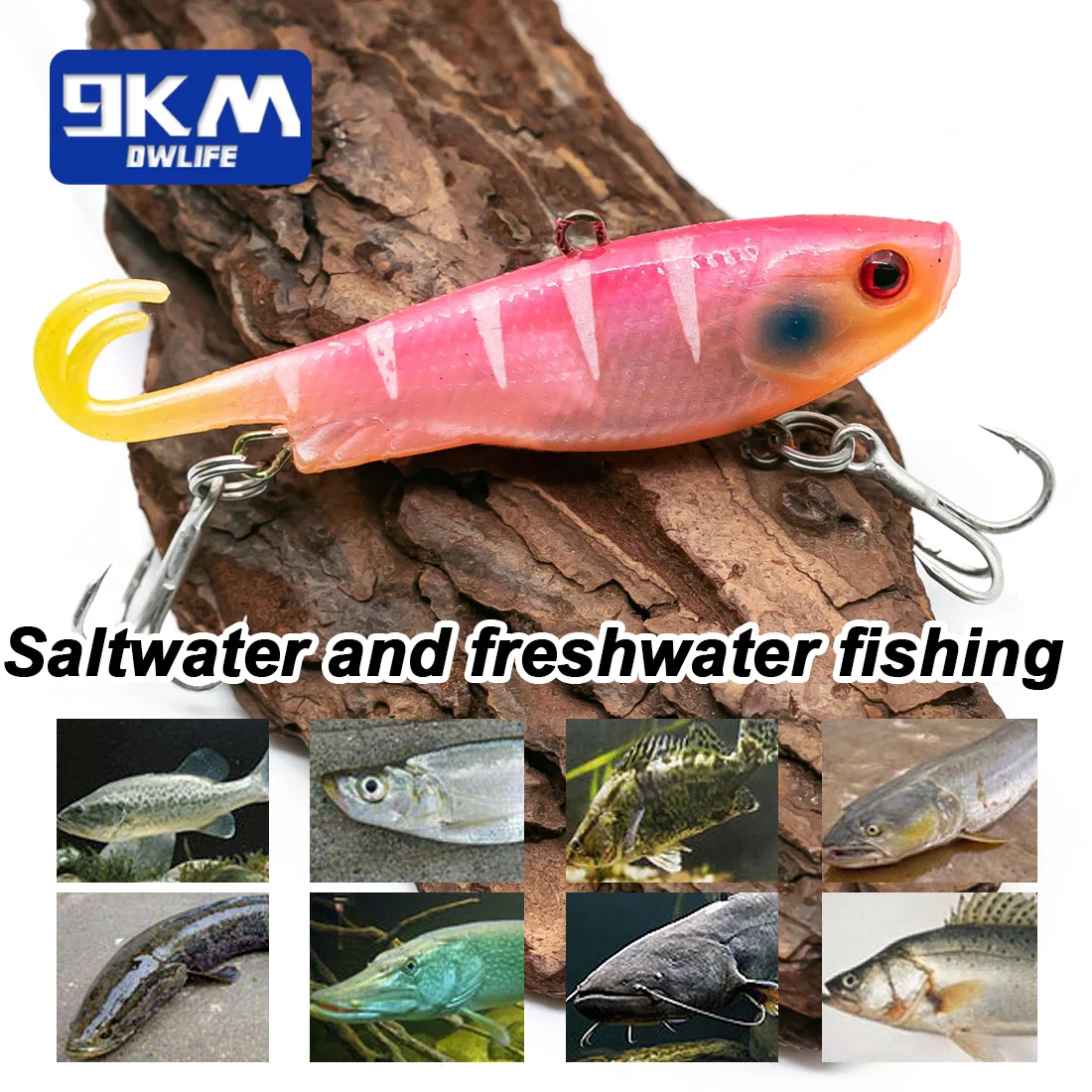 Weiche Angelköder Jig Head Swim Lure Split Tail Swimbaits mit Drillingshaken für Salzwasser-Süßwasser-Barschfischen Forellen-Zander – Detail 4