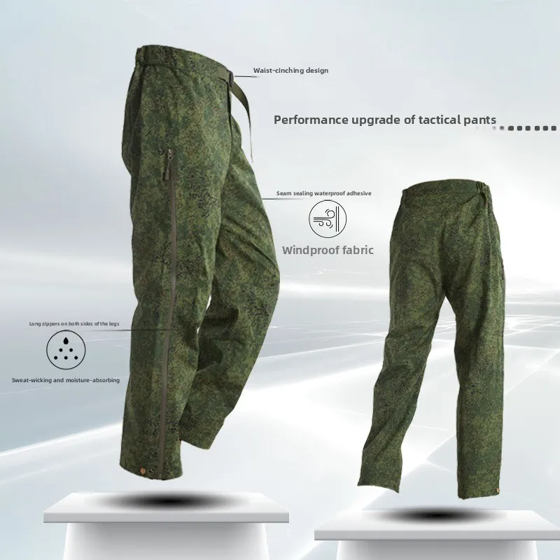 Men's Waterproof Hardshell Pants, Fully Taped Seam Lightweight Over-Trousers for Cycling Fishing & Outdoor Sports