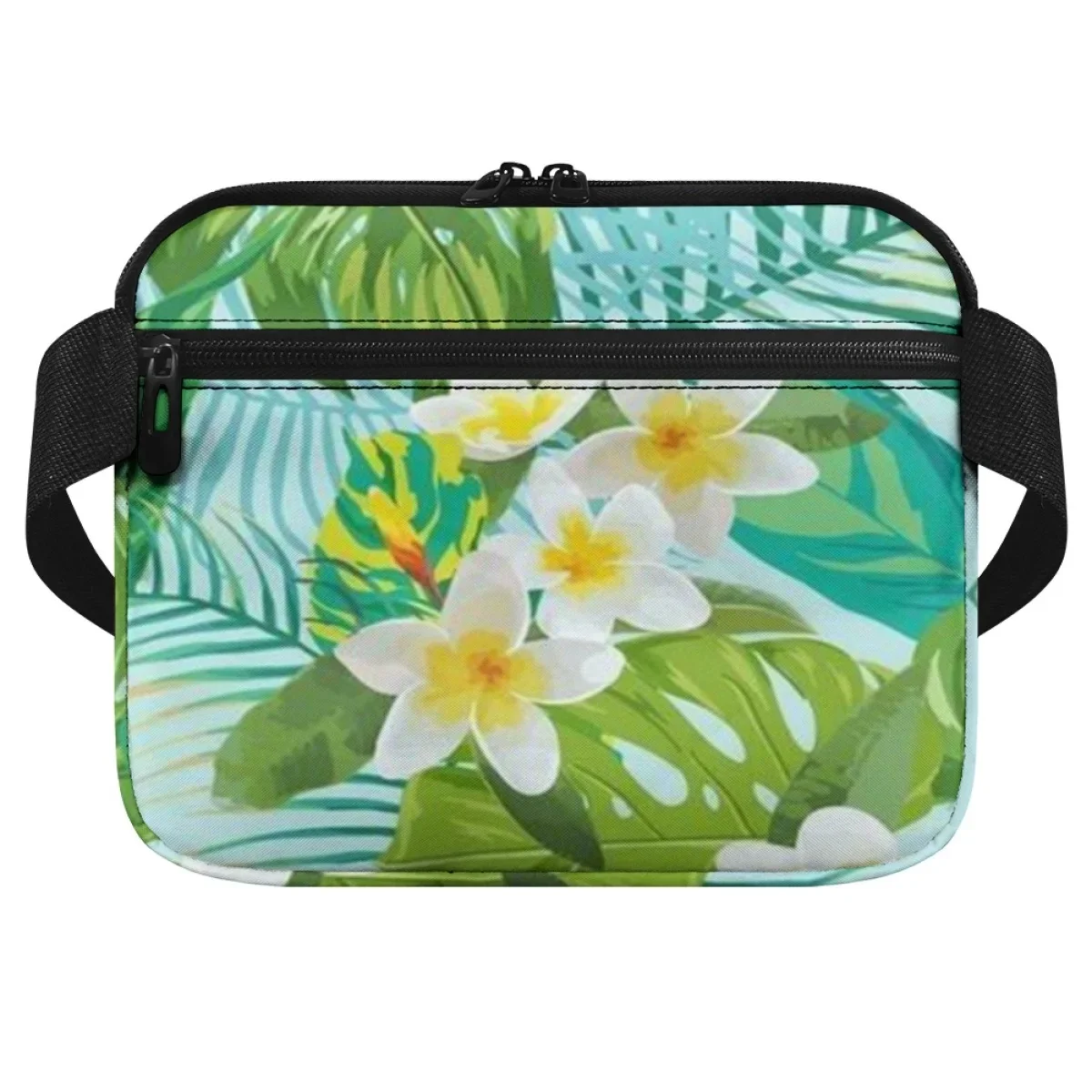 Palm Leaf Plumeria Brand Designer Commute Women Nurse Fanny Pack Portable Emergency Supplies Storage Waist Bag Multi-Pocket Bags