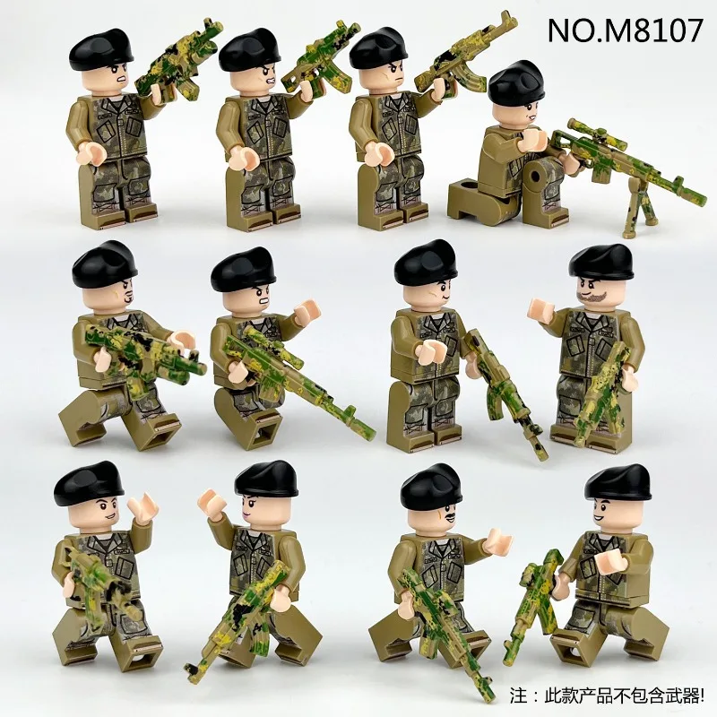 Air Assault Division 8107 military fighter plane, mini characters, cartoon characters, birthday gifts, educational toys.