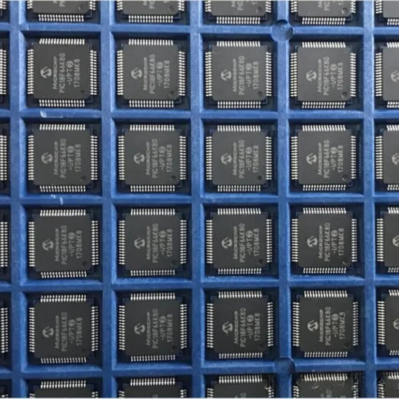 (1/5pcs) PIC18F66K80-I/PT TQFP-64(10x10) 100% Original In Stock (MCU/MPU/SOC) 1.8V~5.5V 54 PIC 64KB