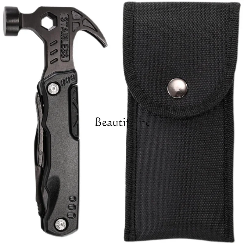 

LXOutdoor Multi-Function Pliers Nail Hammer Car Safety Folding Hammered Window Escape Hammer Woodworking