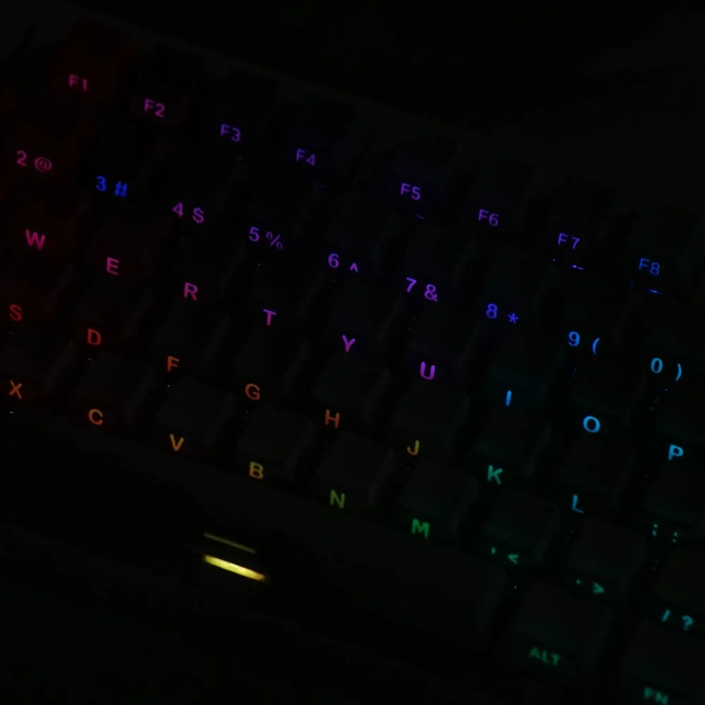 130 キーグラデーション半透明カラーサイドプリントキーキャップメカニカルキーボード用英語韓国語 Cangjie キーキャップチェリー PBT