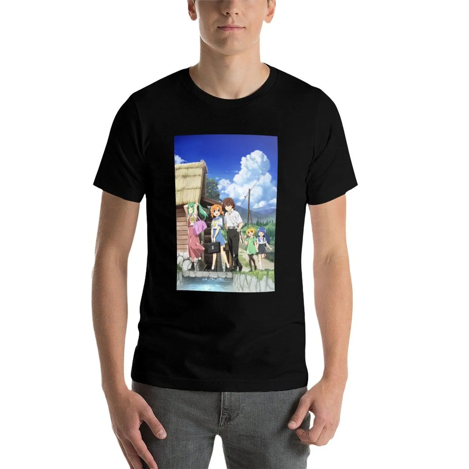 Higurashi no Naku Koro ni Gou T-Shirt Casual Loose Fit Short Sleeve T-Shirt