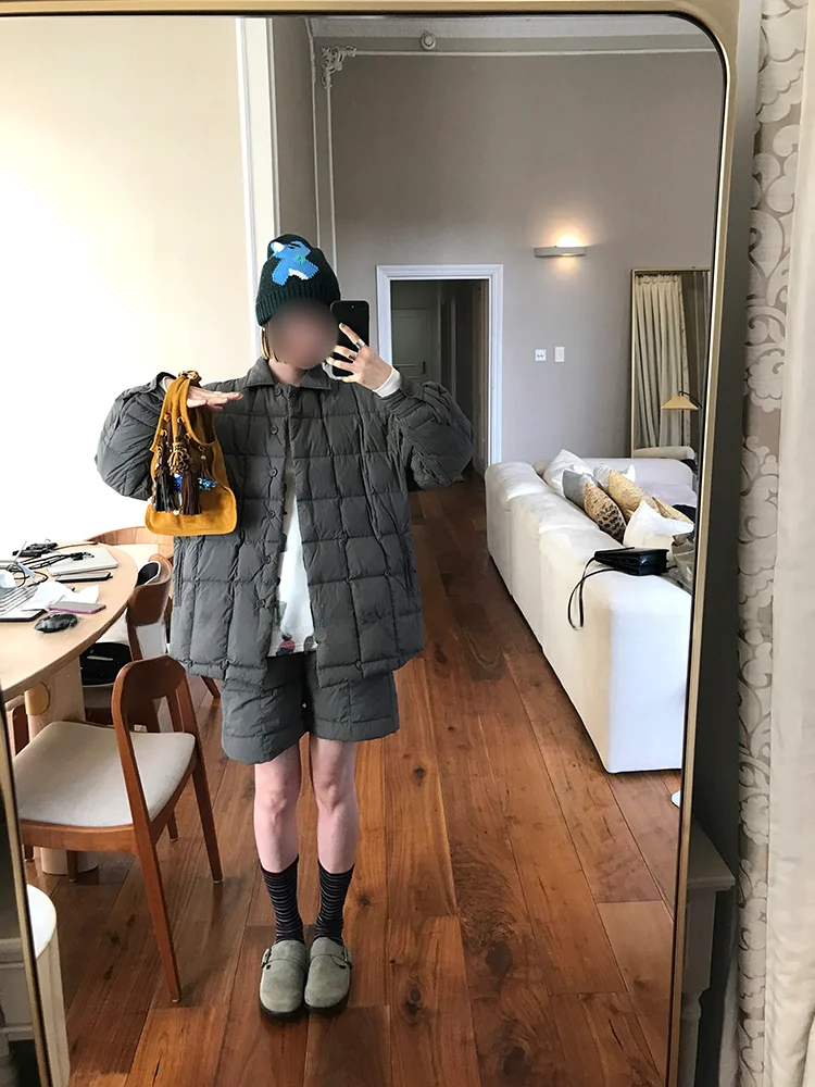 

Универсальные женские брюки MONA 90 White Du down Jaet с завышенной талией для зимы и осени, модная верхняя одежда для повседневной носки, коллекция осень-зима