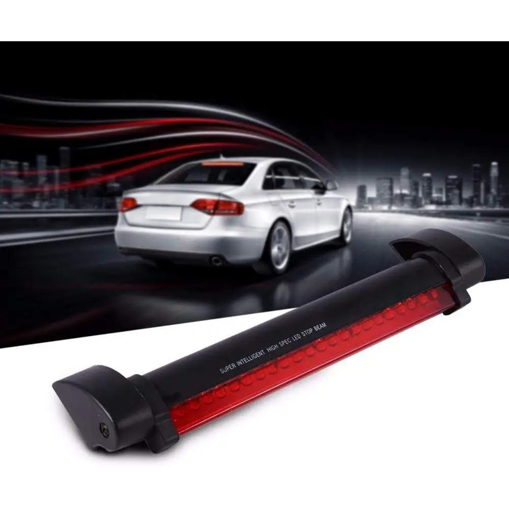 

12V 24 LED Additional Red Warning Light Stop Tail Lamp Car Rear Third Brake Light New Brake Stop Light Universal For cars