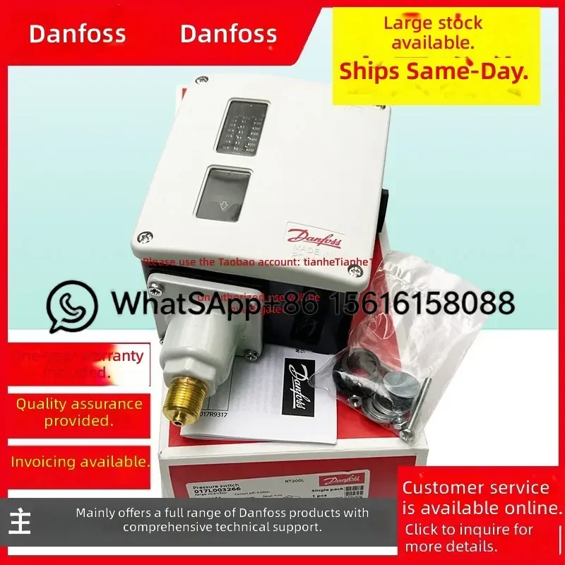Danfoss RT262A Differential Pressure Switch 017D002566 017D002766 017D001366 HVAC Refrigeration Control Valve Sensor