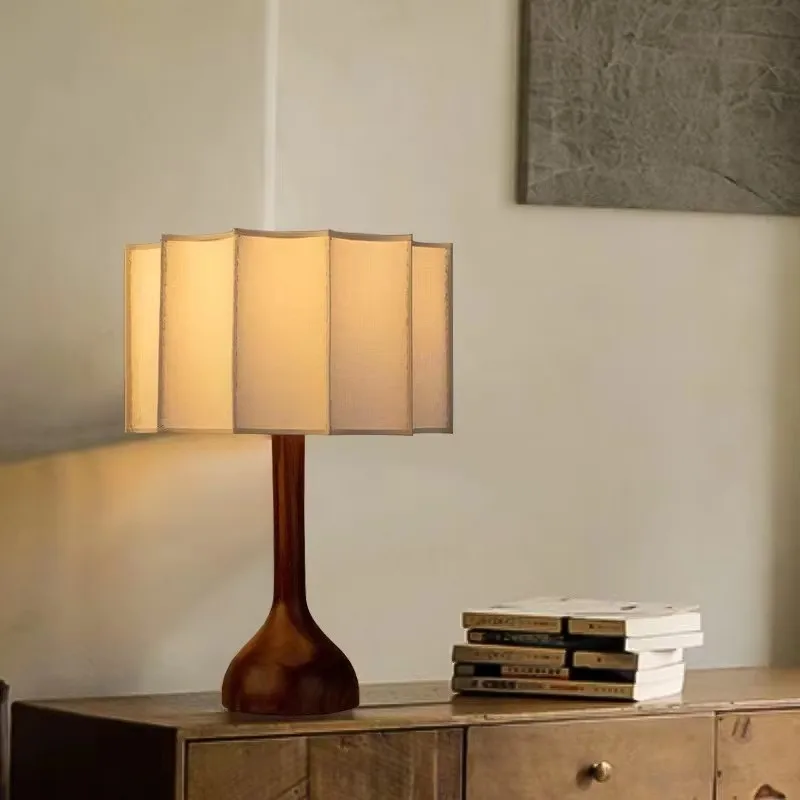 Lámpara de pie estilo japonés Wabi Sabi, estilo antiguo en sala de estar, dormitorio de madera maciza, Hotel, lámpara de escritorio decorativa de alta gama