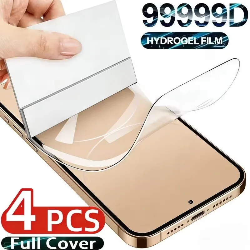 4 Stück Hydrogel-Folie für Xiaomi 13 14 15 HD-Displayschutzfolie, kein Glas