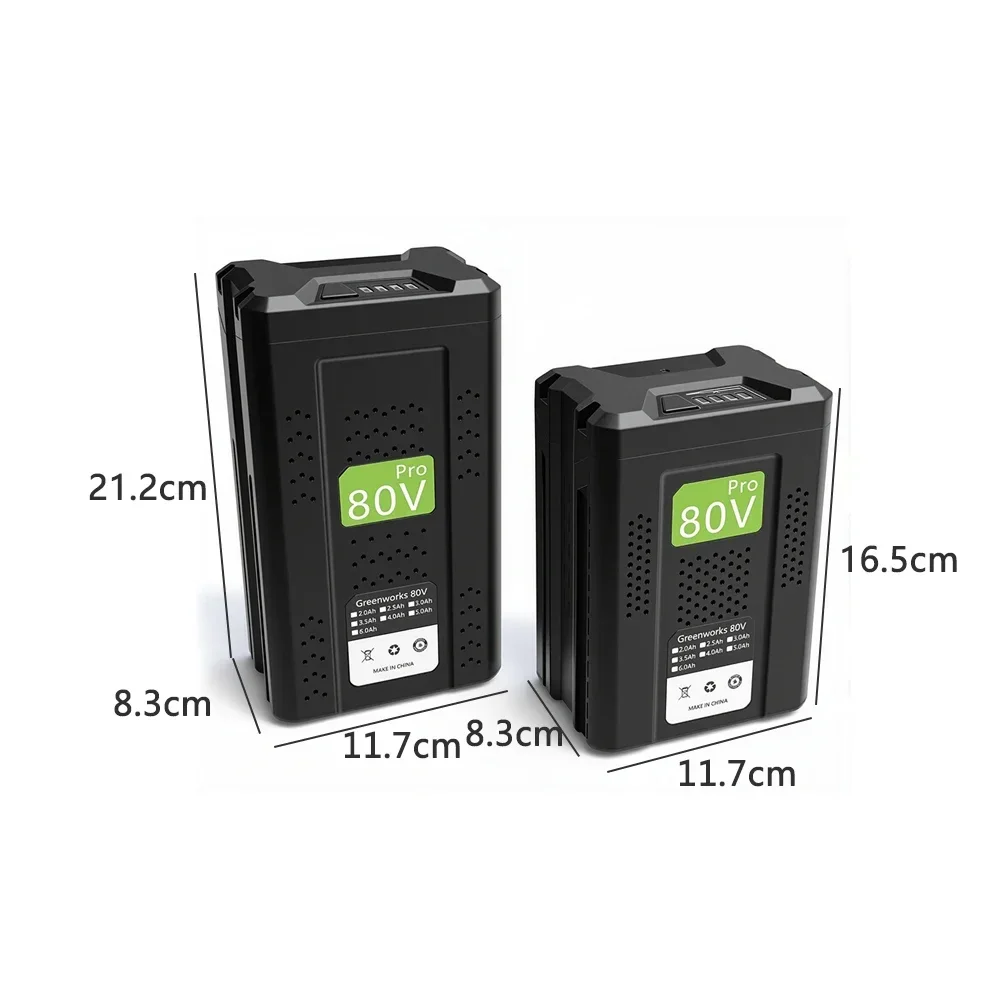 80V 2.0Ah-6.0Ah Replacement Battery for Greenworks PRO 80V Li-ion Battery GBA80150 GBA80150 GBA80200 GBA80250 GBA80300 GB