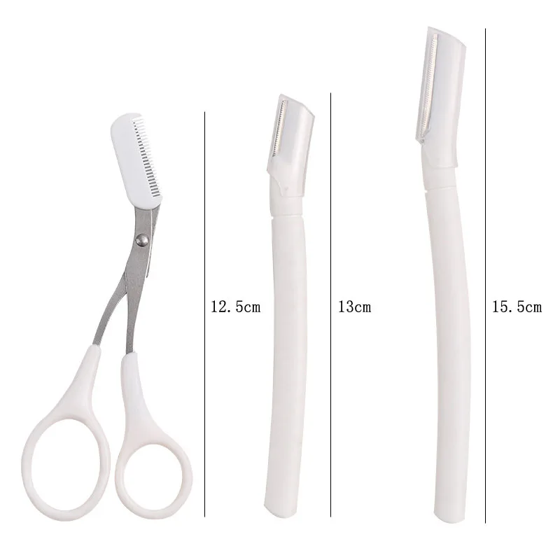 Karsyngirl 2/3Pcs Women Eyebrow Trimmer Women Facial Epilator Eyebrow Hair Remover Stainless Steel Eyebrow Razor Beauty Tools