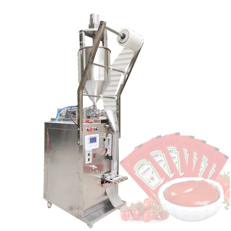 

5-1000ML Pneumatic Paste Liquid Packaging Milk Chili Oil Sauce Hot Pot Material Takeout Machine Filling Packaging Machine