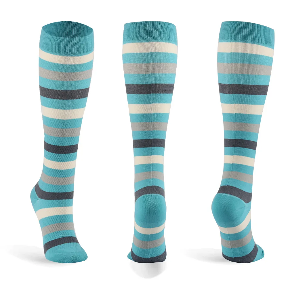 5 Pairs Colorful Stripe Compression Socks Men Nurse Compression Socks Sport Ladies Lady Women Running