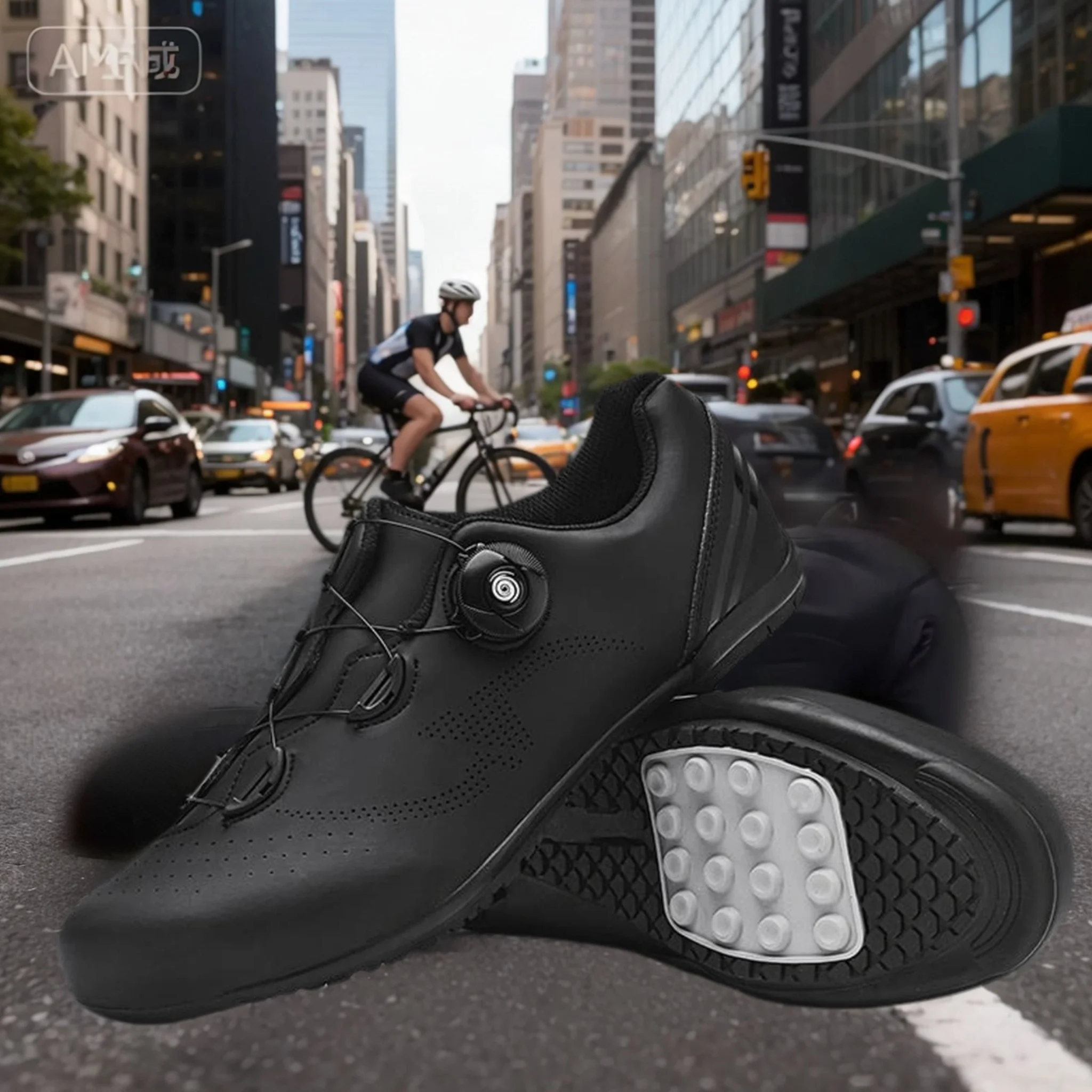 

Professional MTB Road Bike Shoes Men Ultralight Double Buckles Cycling Sneakers Shoes Self-Locking Bicycle Cleat Shoes