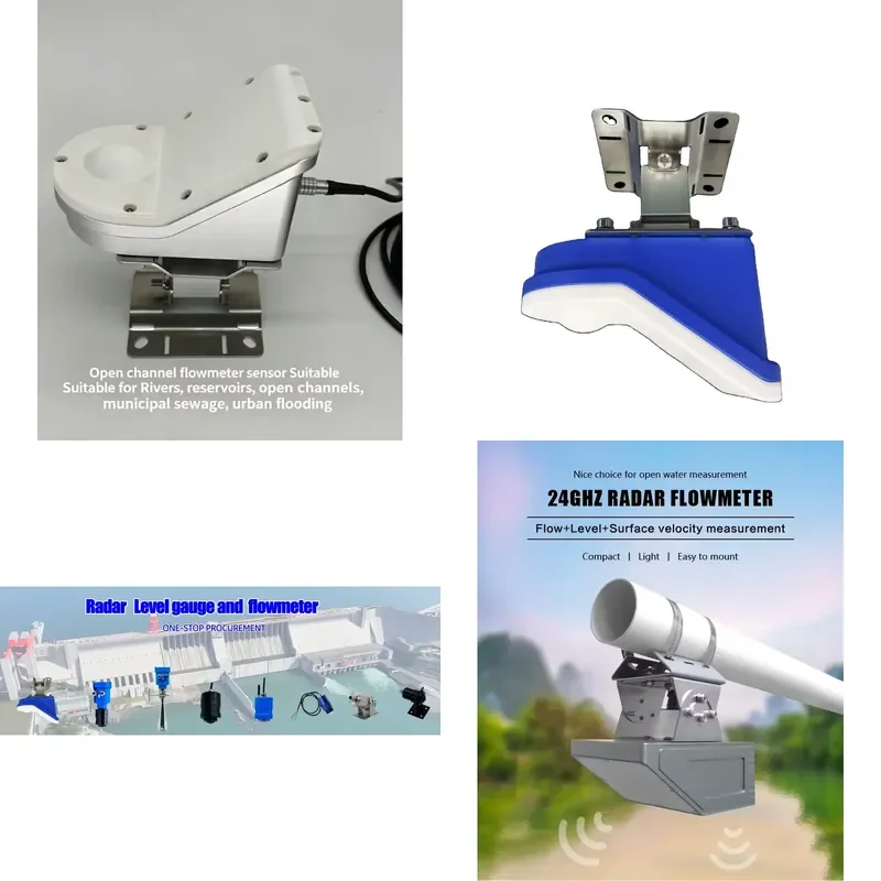 3 in 1 Open Channel Irrigation 20m Level 24Ghz Sewage River Current Speed Meter Water Flow Radar Velocity Sensor